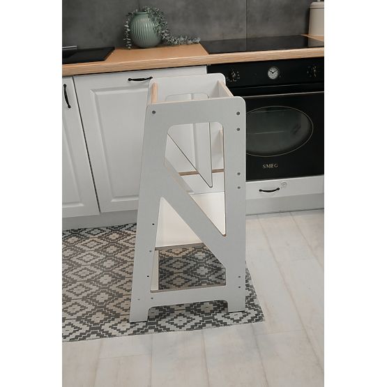 Montessori learning tower Pola Scandi - white