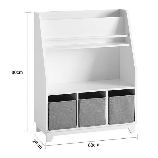 Montessori Bookshelf Dusty Pink - White