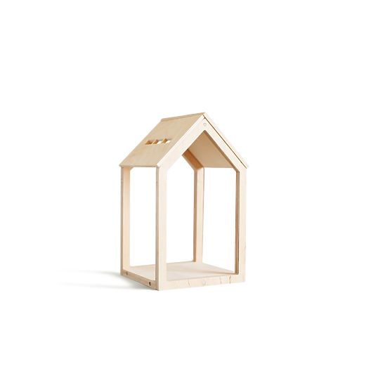 Magnetic Montessori wooden house - pink