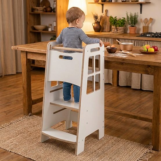 Montessori Wooden Learning Tower - White