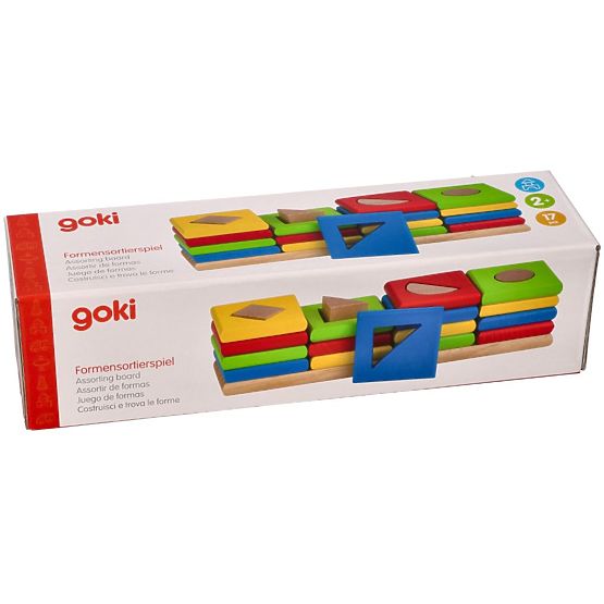 Motorized wooden toy - recognition of shapes