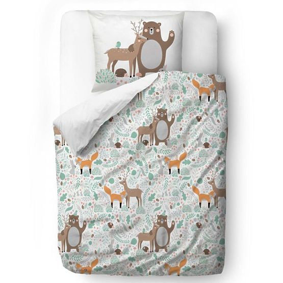 Mr. Little Fox Bedding Animal friends - blanket 100 x 130 cm pillow: 60 x 40 cm