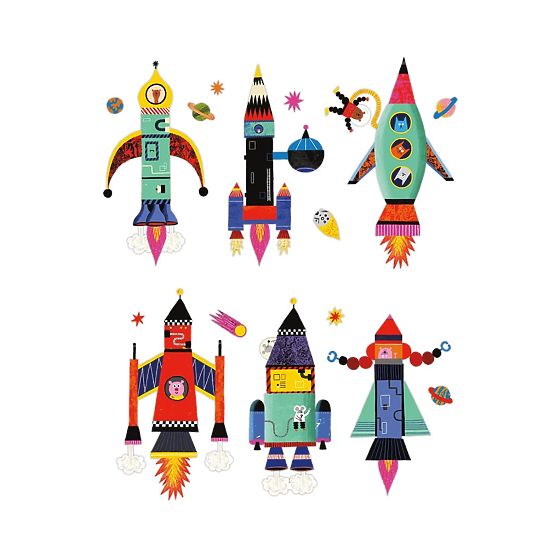 Mudpuppy Magnetic Set Build Your Own Rocket