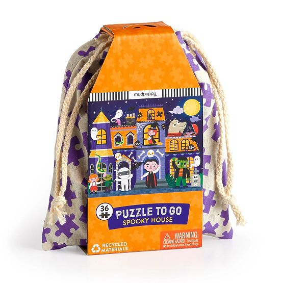 Mudpuppy Puzzle Haunted House in a Cloth Bag 36 Pieces