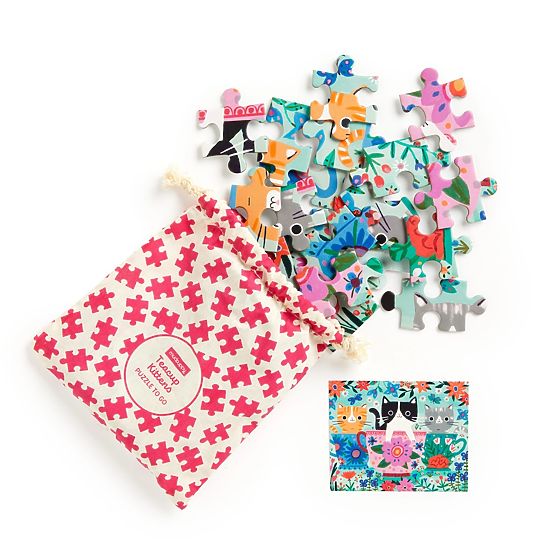 Mudpuppy Puzzle Kittens in a Teacup in a Fabric Bag 36 Pieces