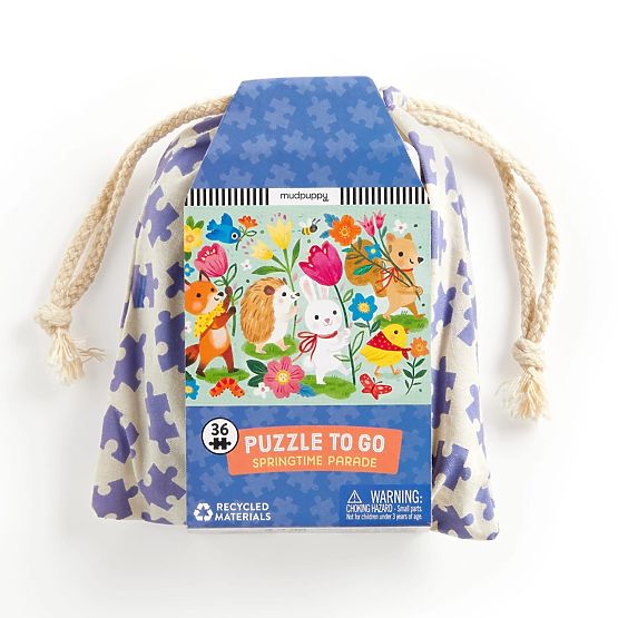 Mudpuppy Puzzle Spring Parade in Cloth Bag 36 Pieces