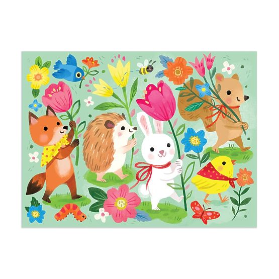 Mudpuppy Puzzle Spring Parade in Cloth Bag 36 Pieces