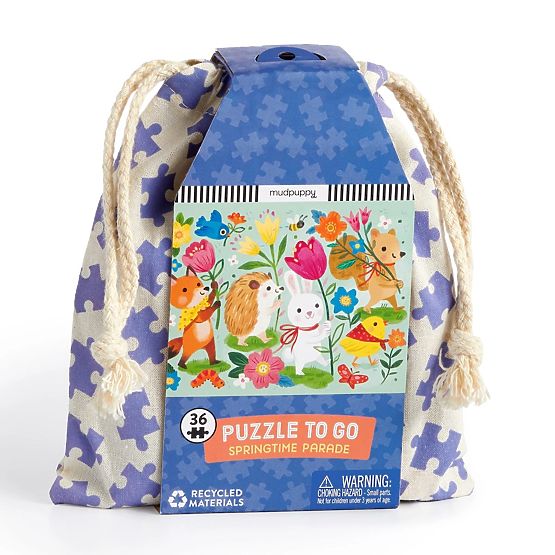 Mudpuppy Puzzle Spring Parade in Cloth Bag 36 Pieces