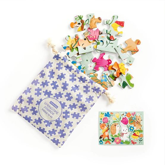 Mudpuppy Puzzle Spring Parade in Cloth Bag 36 Pieces