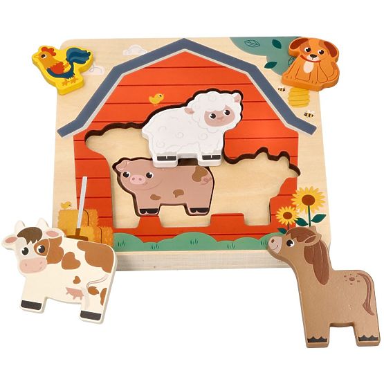 Multi-layer Farm Animals Puzzle