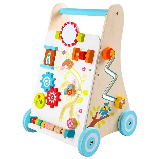 Multifunction wooden walker - Cheerful garden