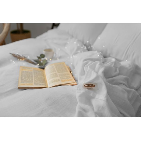 Muslin bedding 140x200 cm + 70x90 cm light grey