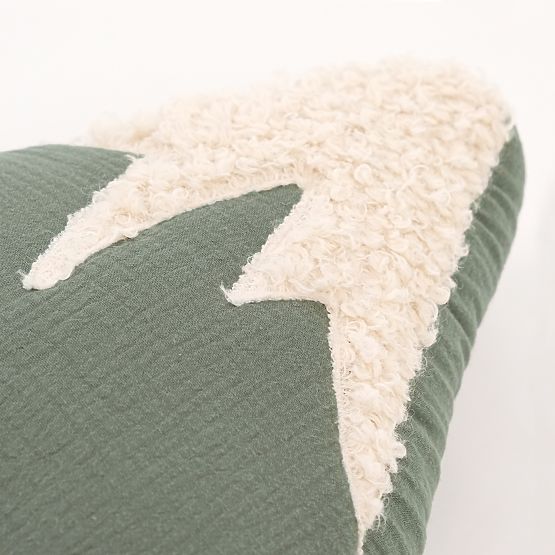Muslin Pillow Ourbaby 28x30 cm Mountains - Green