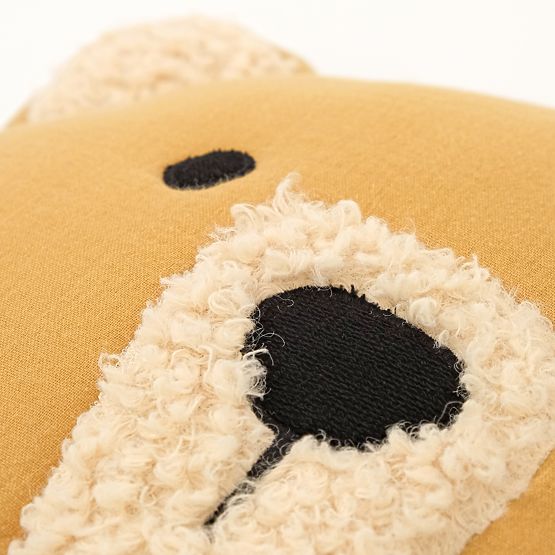 Muslin Pillow Ourbaby Ø 35 cm Bear - Mustard