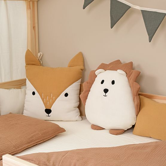 Muslin Pillow Ourbaby 38x35 cm - Hedgehog