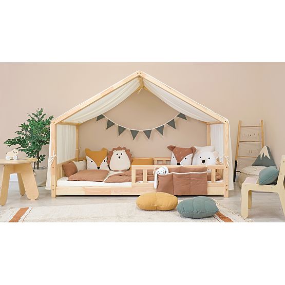 Muslin Pillow Ourbaby 38x35 cm Leaf - Mustard