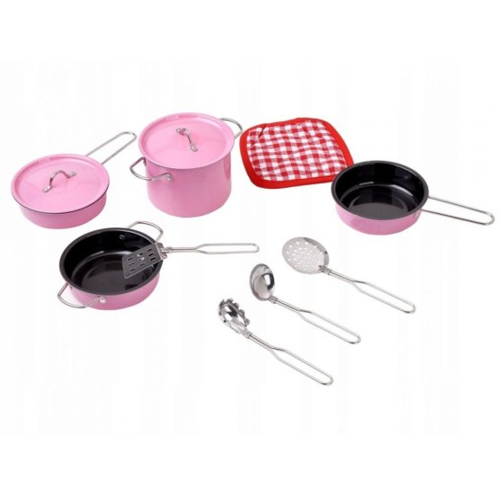 Set dishes to children's kitchens - pink