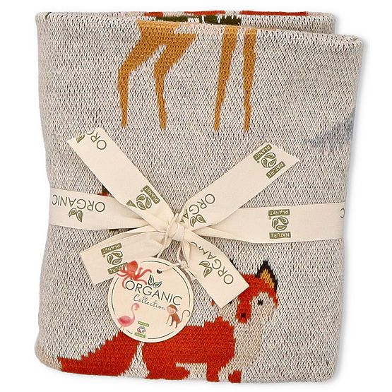 Nature Planet Organic Cotton Blanket Forest Animals