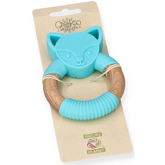 Nature Planet Silicone Teether Blue Wolf