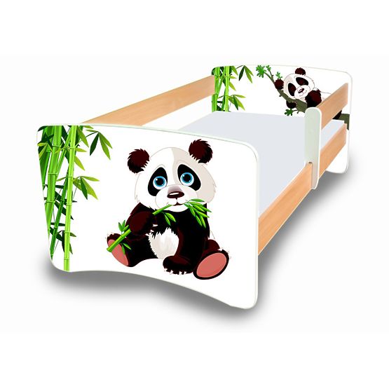 Nico Children's Bed with Safety Rail - Panda