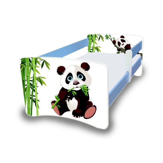 Nico Children's Bed with Safety Rail - Panda