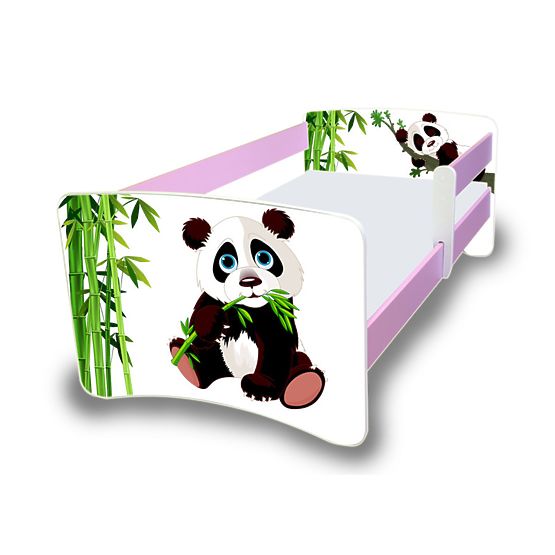 Nico Children's Bed with Safety Rail - Panda