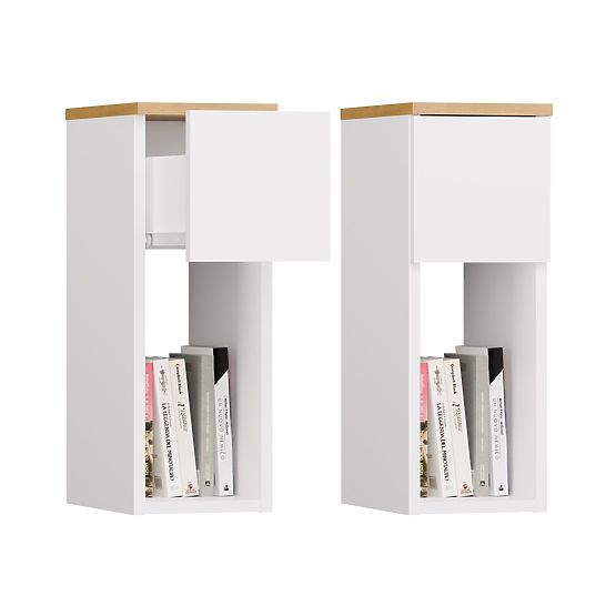Nightstand GALAX 20/1S WHITE-ARTISAN