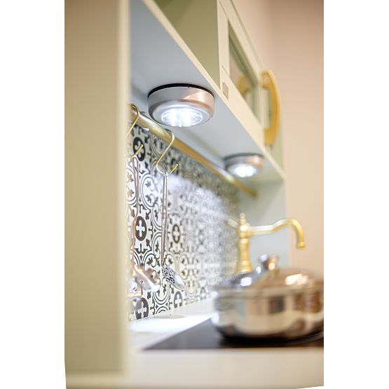 Nordic wooden kitchen with accessories