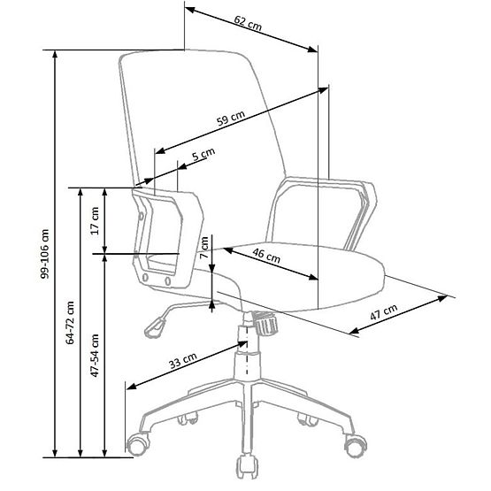 Office chair Spin - beige - white