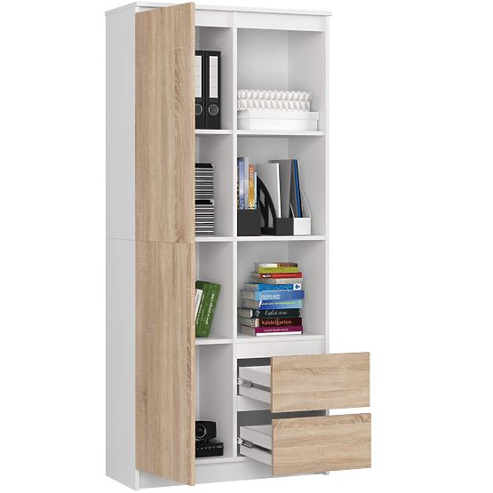 OFFICE SHELF R 80 cm CLP R11 PK WHITE / SONOMA