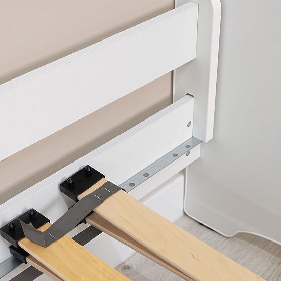 Ourbaby children's bed with a barrier - white