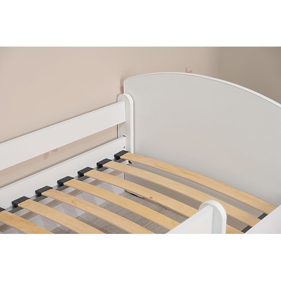 Ourbaby children's bed with a barrier - white