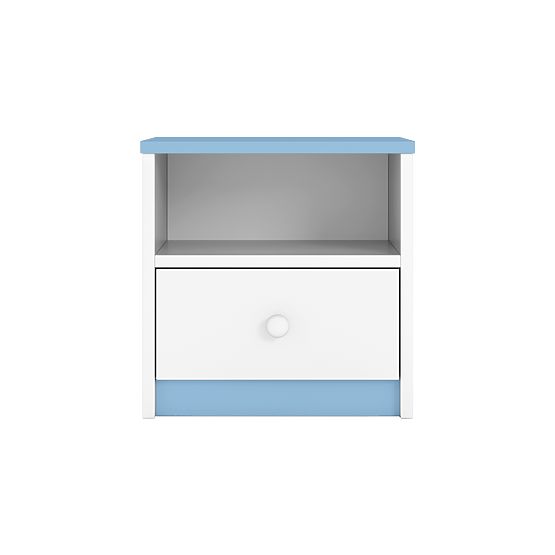 Ourbaby children's bedside table - blue-white
