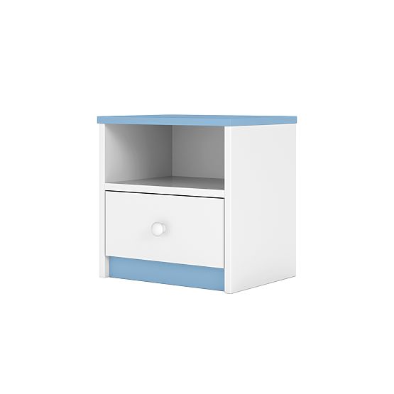 Ourbaby children's bedside table - blue-white