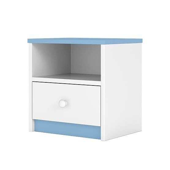 Ourbaby children's bedside table - blue-white