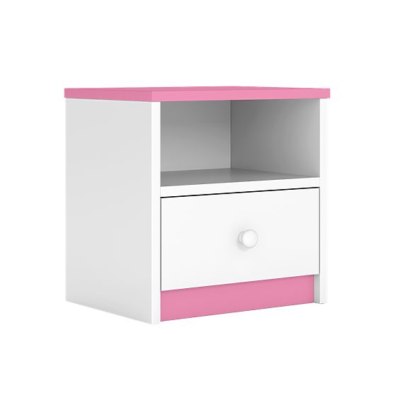 Ourbaby children nightstand - pink and white
