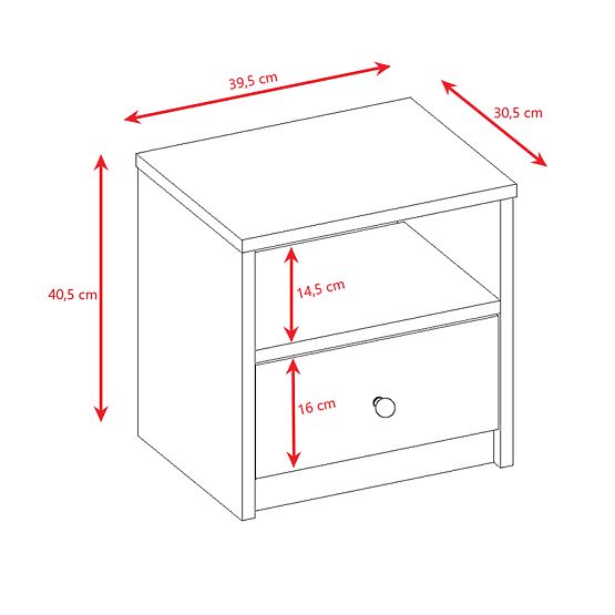 Ourbaby children nightstand - pink and white