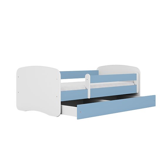 Children's Bed with Guardrail Ourbaby - Blue and White
