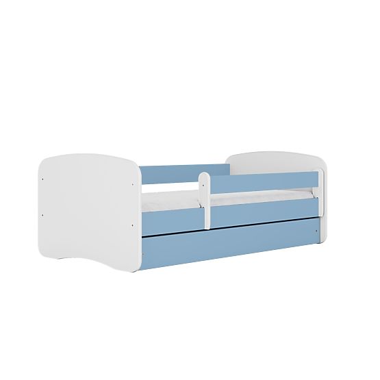 Children's Bed with Guardrail Ourbaby - Blue and White