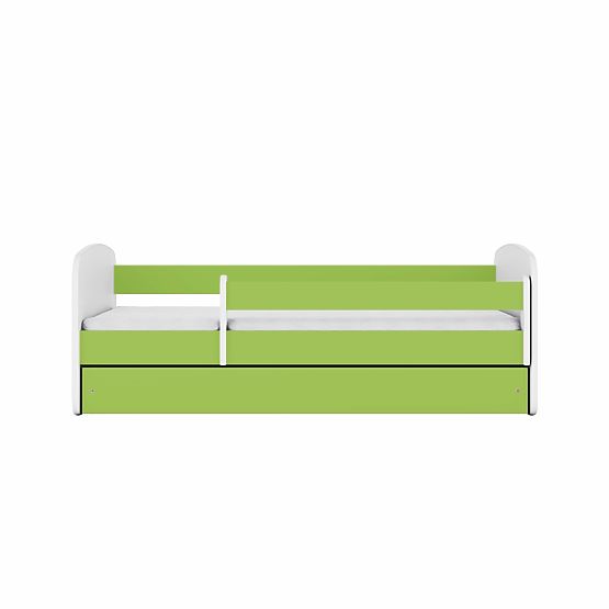 Children's Bed with Guardrail Ourbaby - Green and White