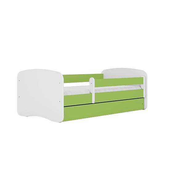 Children's Bed with Guardrail Ourbaby - Green and White