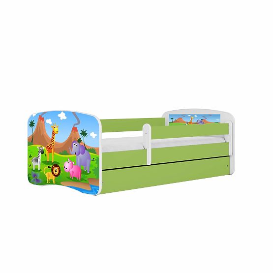 Children's Bed with Safety Rail Ourbaby - Safari