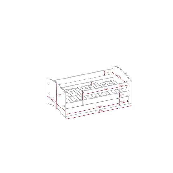 Children's Bed with Barrier Ourbaby - Teddy Bear - Pink