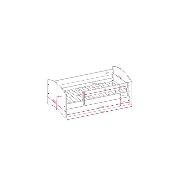 Children's Bed with Barrier Ourbaby - Teddy Bear - Pink