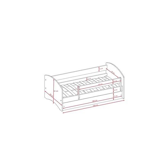 Children's Bed with Barrier Ourbaby - Teddy Bear - Pink