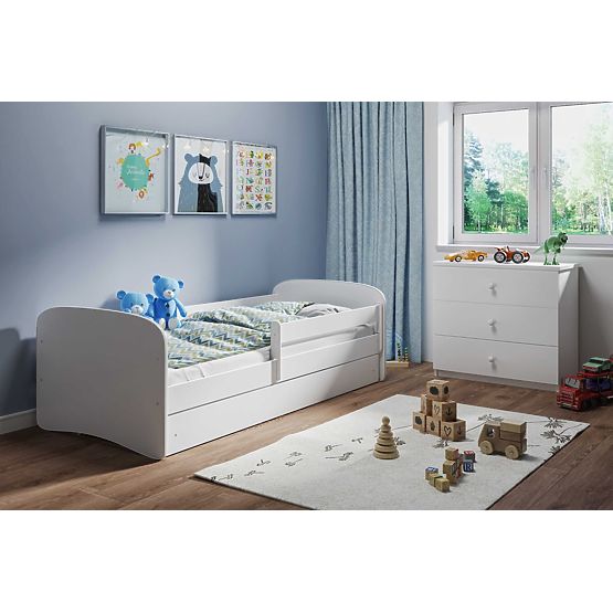 Children's Bed with Guardrail Ourbaby - White