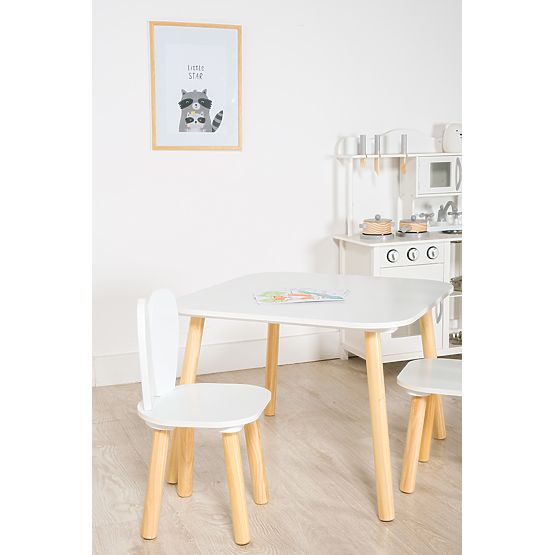 Ourbaby - Children's Table and Chairs with Bunny Ears