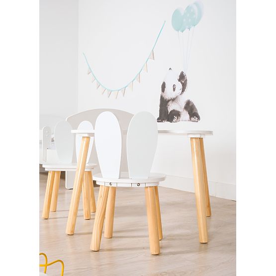 Ourbaby - Children's Table and Chairs with Bunny Ears