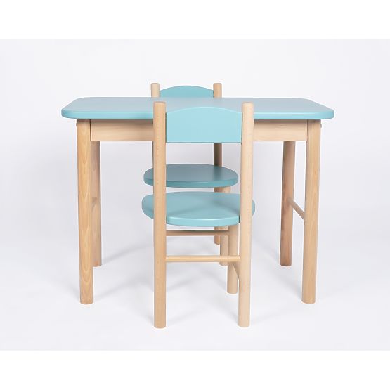 OURBABY Baby Blue Table and Chair Set