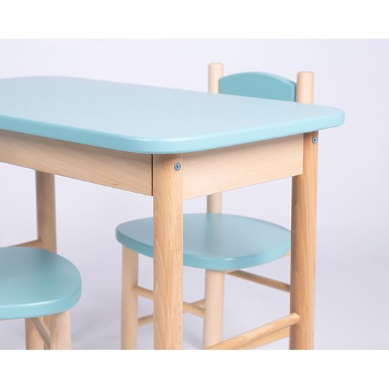 OURBABY Baby Blue Table and Chair Set